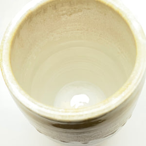 Large Porcelain Vessel with Golden Maple Leaves